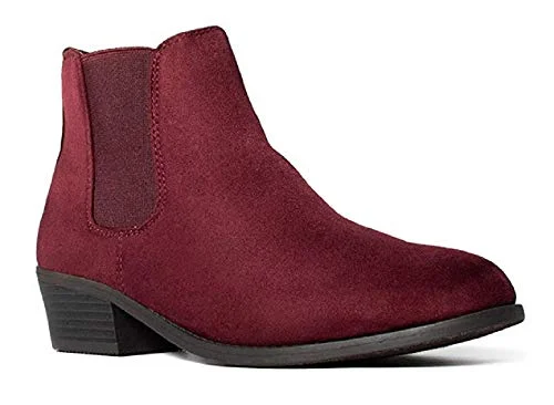 Women's Jazme Chelsea Round Toe Ankle Dress Boots Crew Neckline Sporty