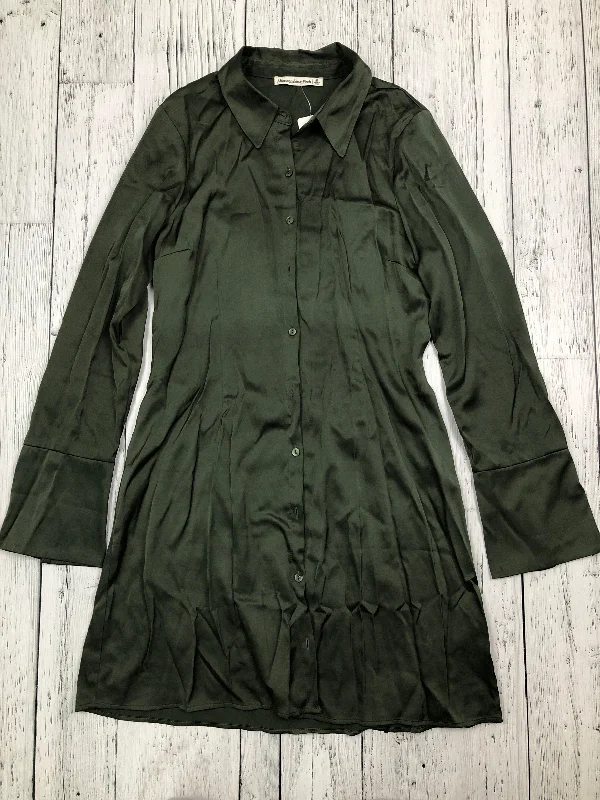 Abercrombie&Fitch green satin dress - Hers M Tunics Long Elegant