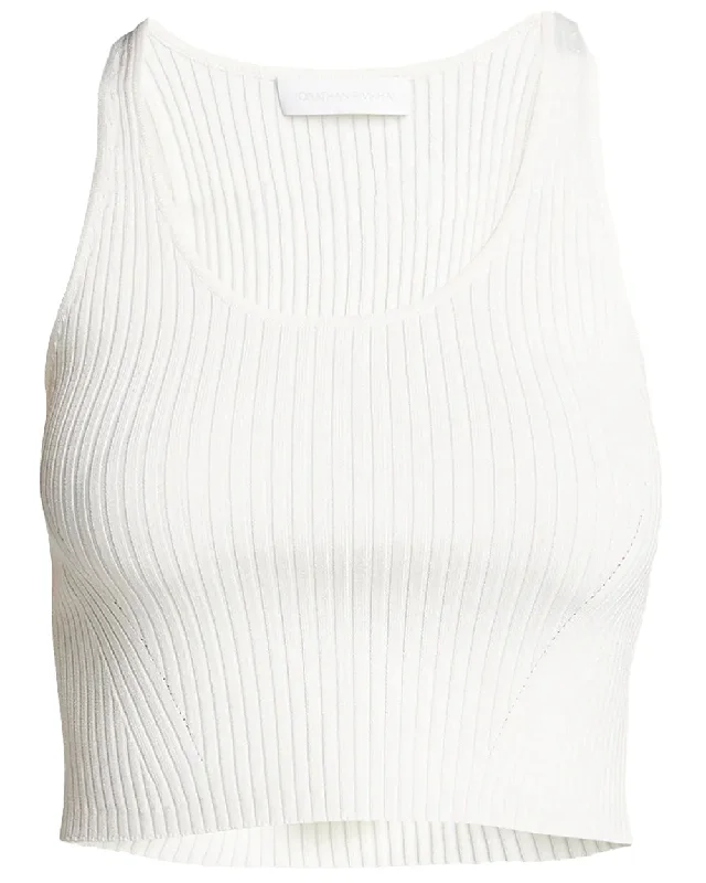 White Cecilia Crop Top Zippered Front Buttoned Front Snap Front
