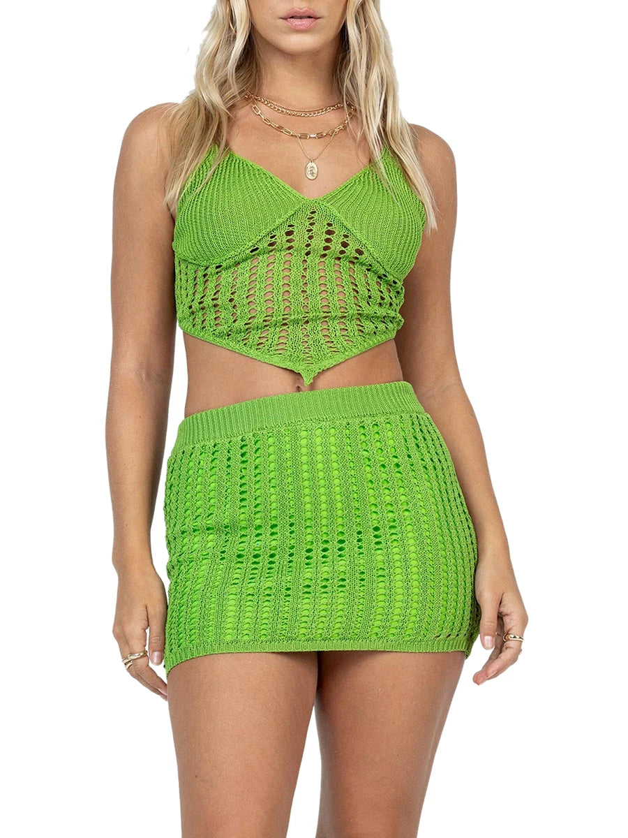 Women 2 Piece Mini Skirt Set Sheer Mesh Long Sleeve Crop Top Irregular Bodycon Short Skirt Summer Ruffle Tassels Suit Sets Real Fur Shearling Chenille