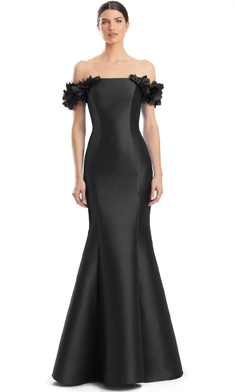 Alexander by Daymor 1991S24 - Off Shoulder Seamed Evening Dress Casual Short Summer