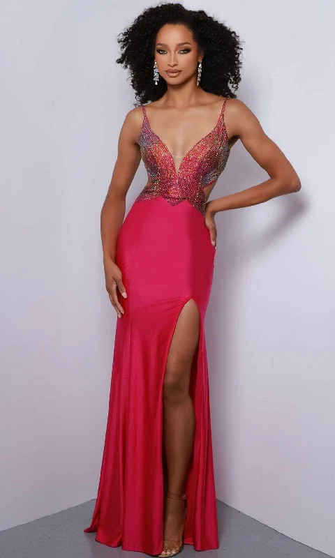 Johnathan Kayne 2869 - Sleeveless Cutout Evening Dress Shift Classic Vintage