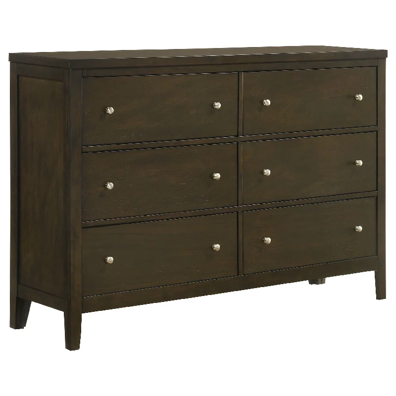 Wilkes - 6-Drawer Dresser Cabinet - Dark Cocoa Tunics Short Trendy