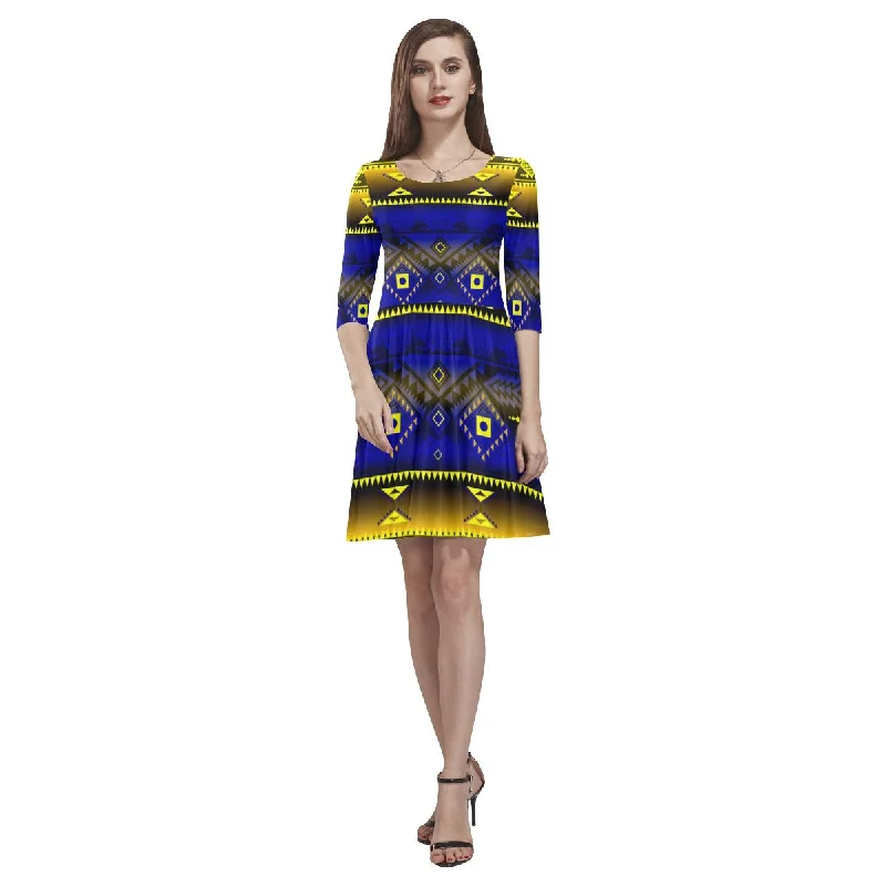 California Coast Afternoon Storm Tethys Half-Sleeve Skater Dress Pencil Office Professional