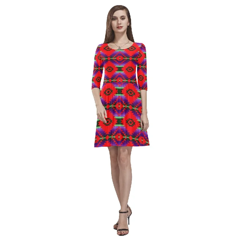 Cree Confederacy Chicken Dance Tethys Half-Sleeve Skater Dress Tunics Practical durable