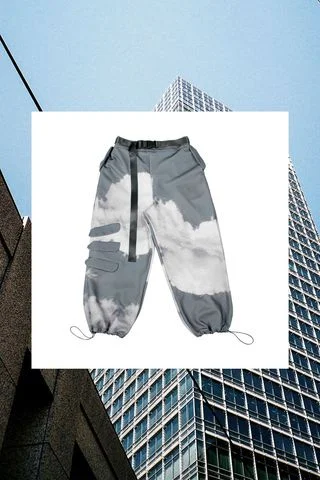 Multi-Pocket Tight End Pants (Line Cloud) Trendy Palazzo Pants