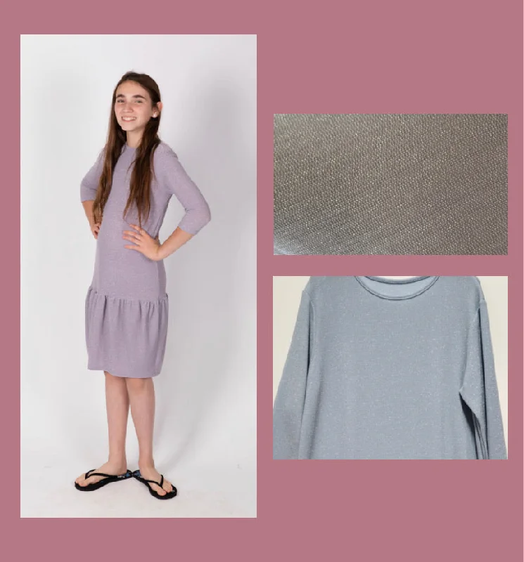 Lurex Ruffle Dress 1144K Tunics Modern contemporary