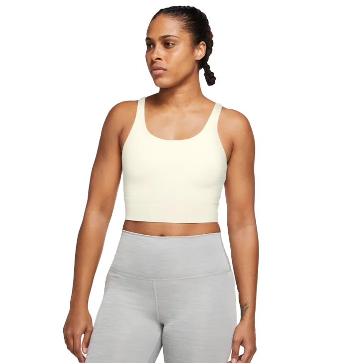 Nike Yoga Luxe Women's Infinalon Crop Top Spandex Blend Rayon Blend Denim Blend