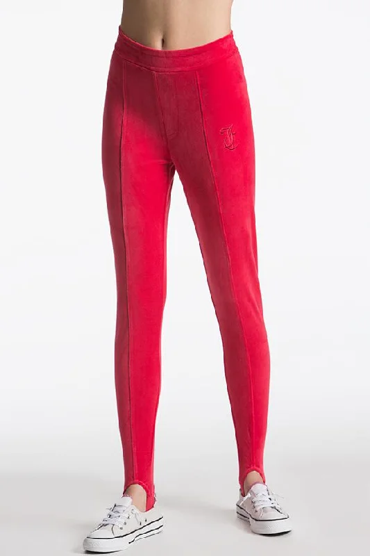 Pintuck Stirrup Pants Fashionable Button-Up Pants