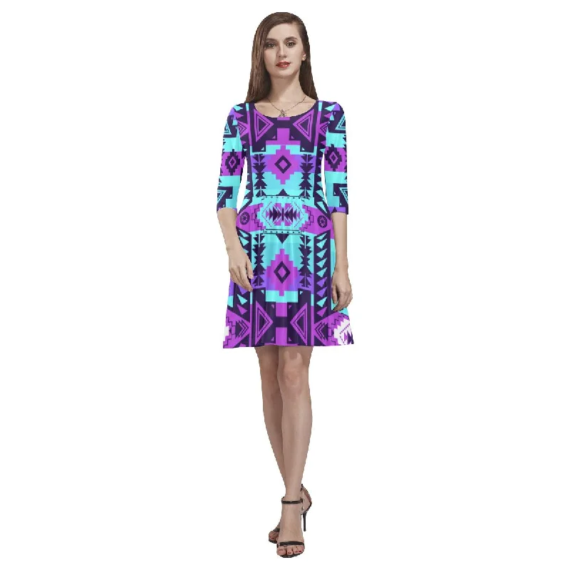 Chiefs Mountain Moon Shadow Tethys Half-Sleeve Skater Dress Tunics Occasion special