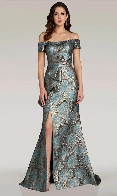 Gia Franco 12378 - Metallic Trumpet Evening Dress Tunics Versatile functional