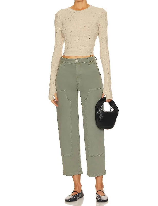 Ashton Straight Leg Utilty Pants In Wild Fern Wide-Legged Palazzos