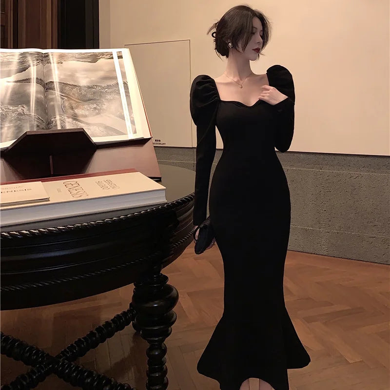 Black long dress