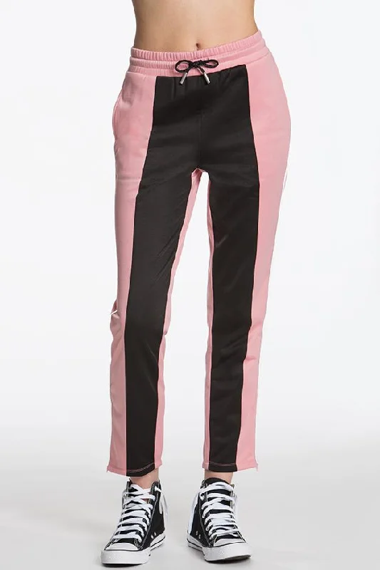 Paneled Tricot Track Pants Relaxed Lounge Trousers