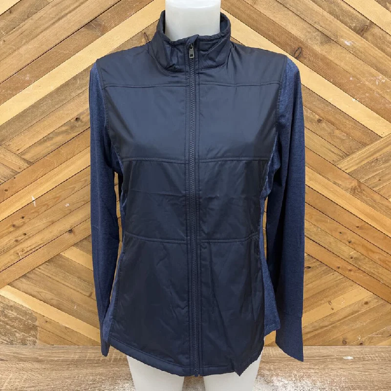 Cutter & Buck - Women's Hybrid Windbreaker Jacket - MSRP $130: Navy-women-LG Fleece Jacket Down Jacket Parka