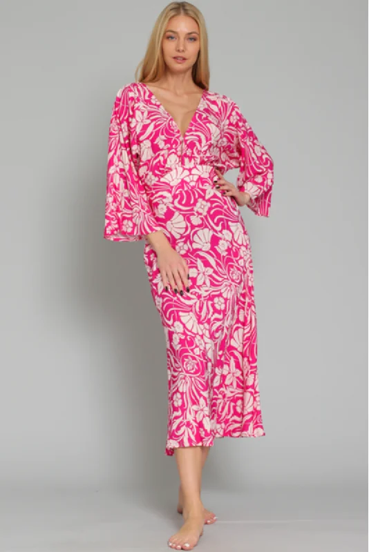 D2524 - Dolman Sleeve Mid Dress