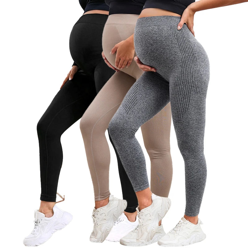 Elastic High Waist Maternity Leggings Skinny For Pregnant Women Belly Support Postpartum Leggins Body Shaper Fitness Trousers Trousers Designer Luxury