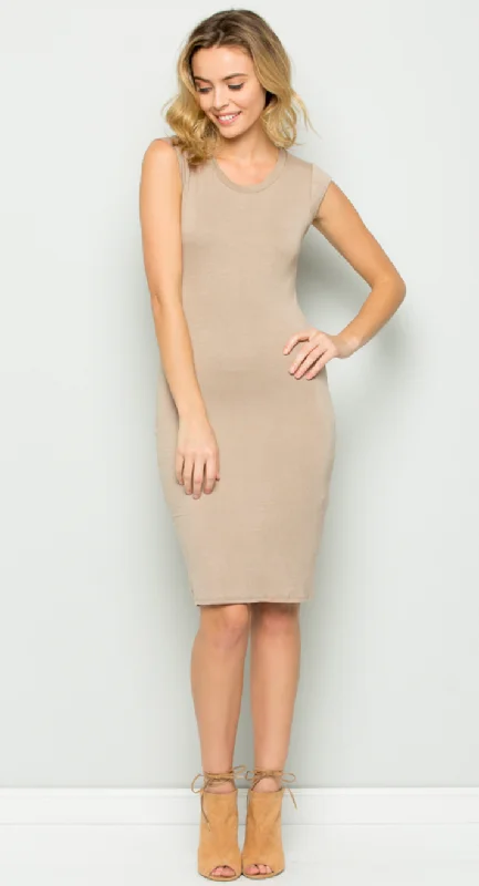 D2537 - Cap Sleeve Tube Dress