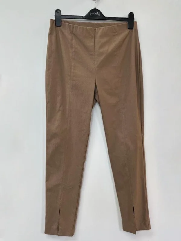 Joseph Ribkoff T Dark Tan Split Hem Capri Trousers 222135 3852 Trousers Pleated Formal