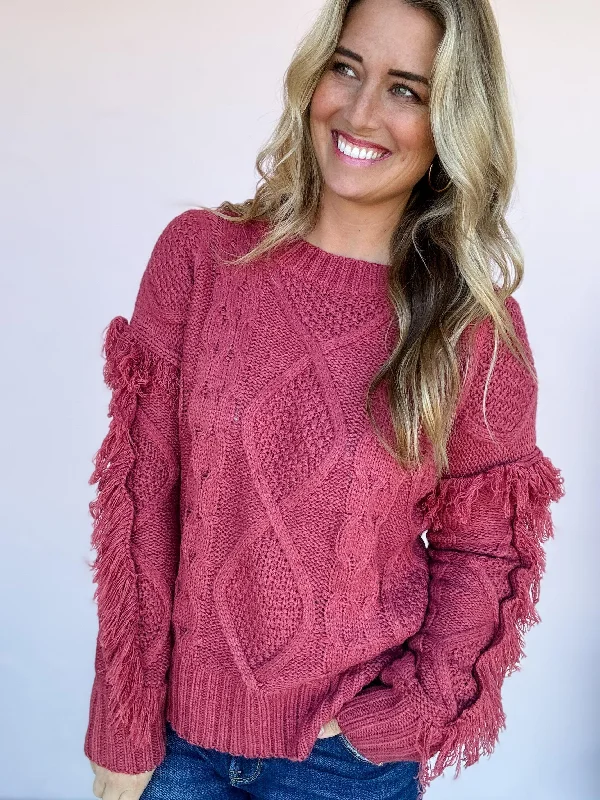 Ember Fringe Sweater- FINAL SALE Lightweight Heavyweight Midweight