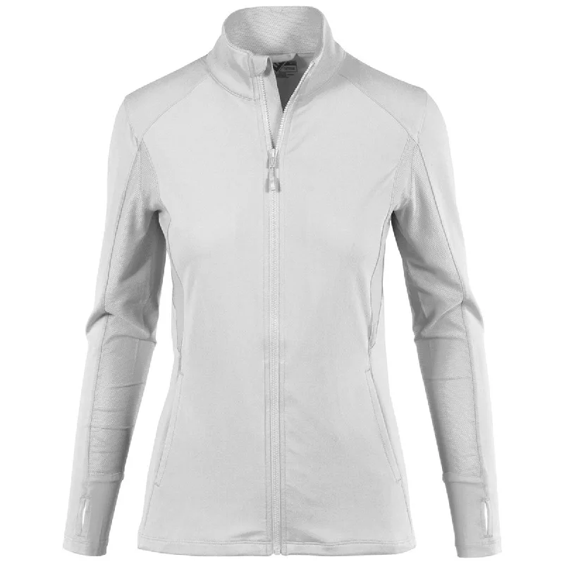 Levelwear Women's White Alyssa Full Zip Pullover One Shoulder Top