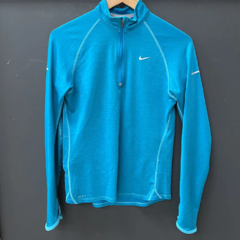 Nike - Women's Dri-Fit Pullover - MSRP$85: Blue-women-MD Textured Knit Design