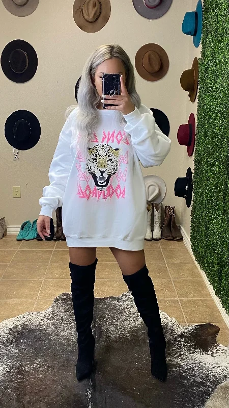 Rock'n Roll Oversize Sweater Graphic Sweater Embroidered Appliqued