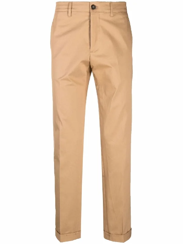 Golden Goose Trousers Beige High Waist Slim Fit Ankle Length