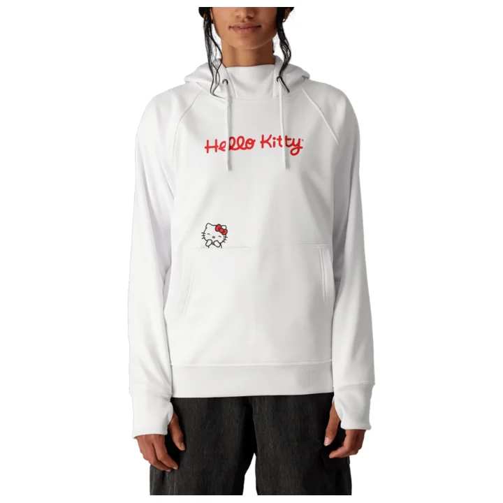 686 W Bonded Fleece Pullover Hoody Shirred Sleeve Feminine