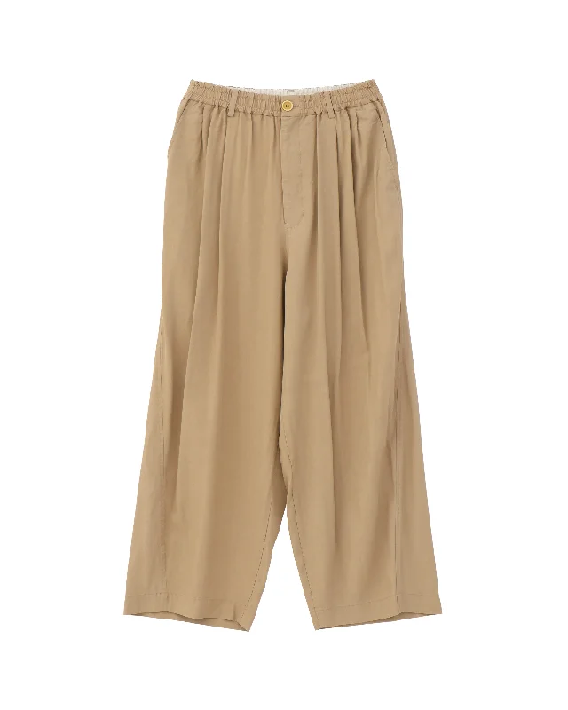 viscose gabardine BIG easy trousers Trousers Solid Black