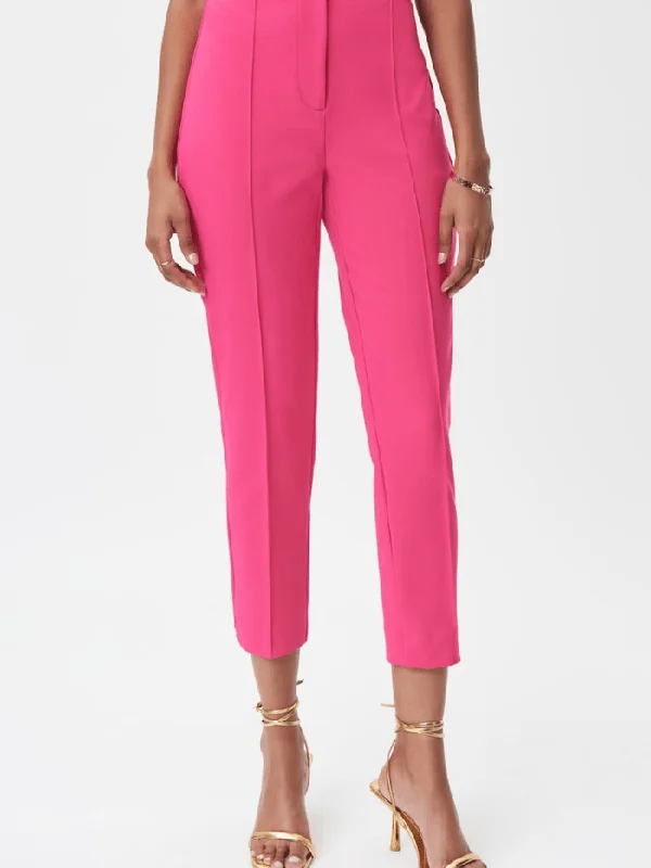 Joseph Ribkoff Stretch Woven Twill Cropped Trousers Pink 232222 3965 Trousers sophisticated sleek