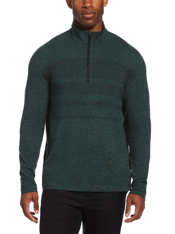 Men's Luxury Performance Stretch 1/4 Zip Golf Pullover Besom Neck Pullover
