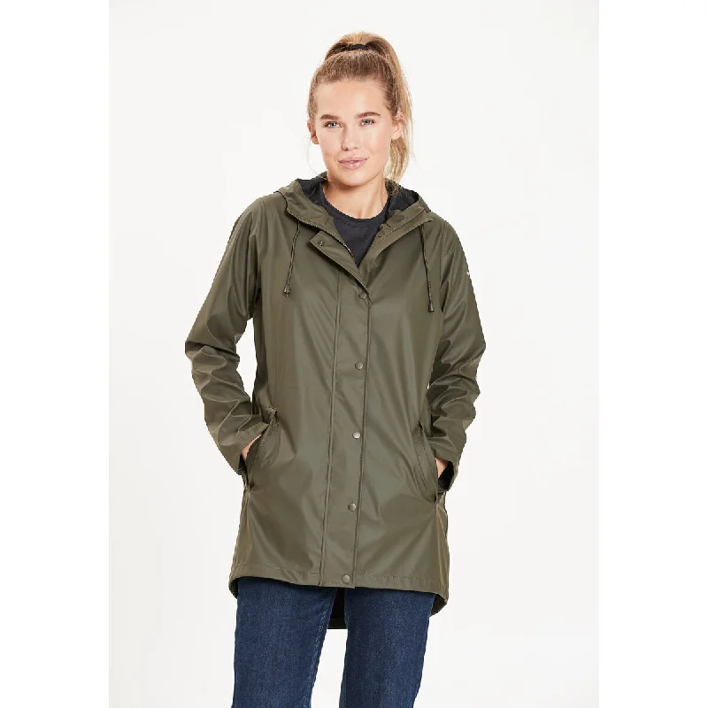 Petra W Rain jacket - Forest Night Toggled Jacket Drawstring Jacket Belted Jacket