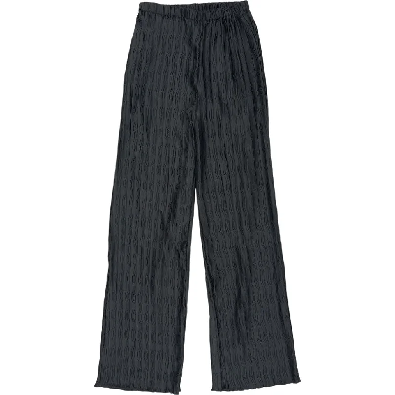 Motel Black Bian Crinkle Trousers Trousers Winter Warm