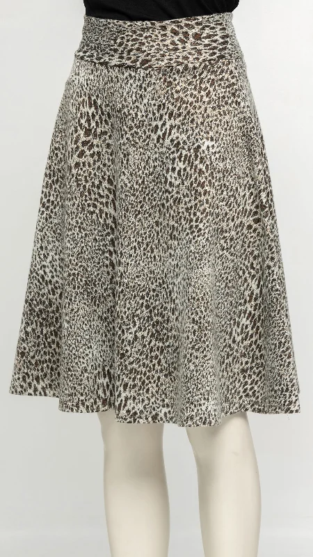 Circle Skirt Sweater Knit - Animal Print Iron Safe Non-Iron Wrinkle Free
