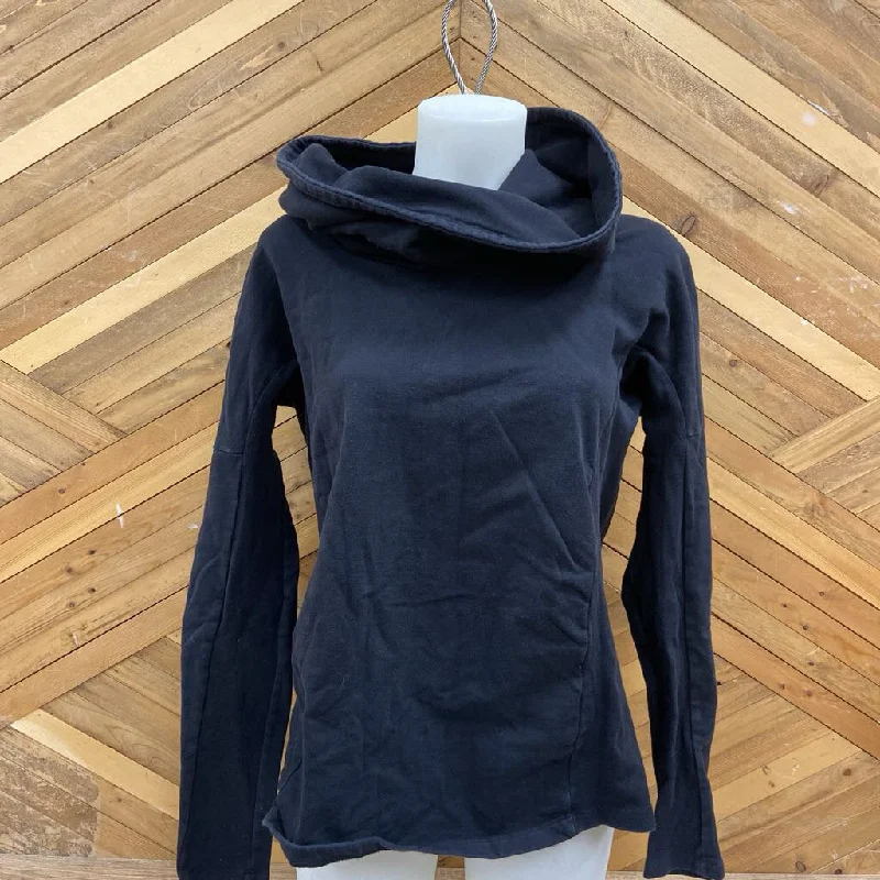 FIG - Women's Pullover Sweatshirt - MSRP comp $110: Black-women-LG Thick Cable Knit