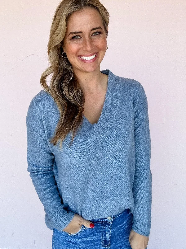 Winter Chill V-Neck Sweater Open Front Closed Front Wrap Front