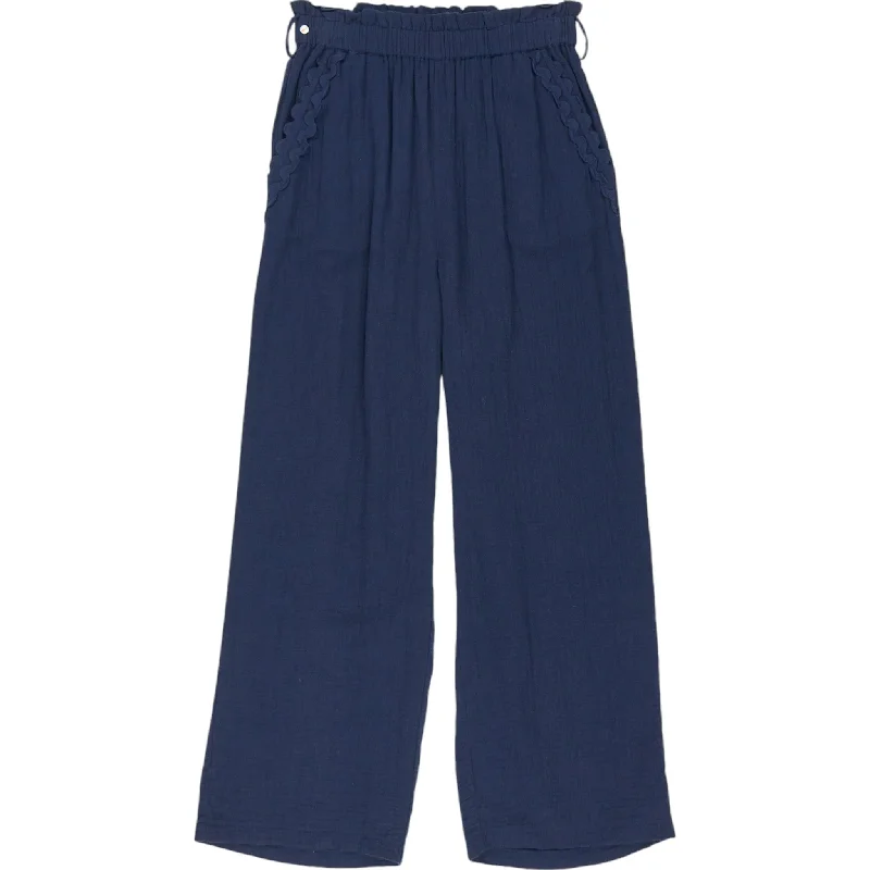 Wyse Ink Double Gauze Trousers Skinny Trousers Denim Stretchy
