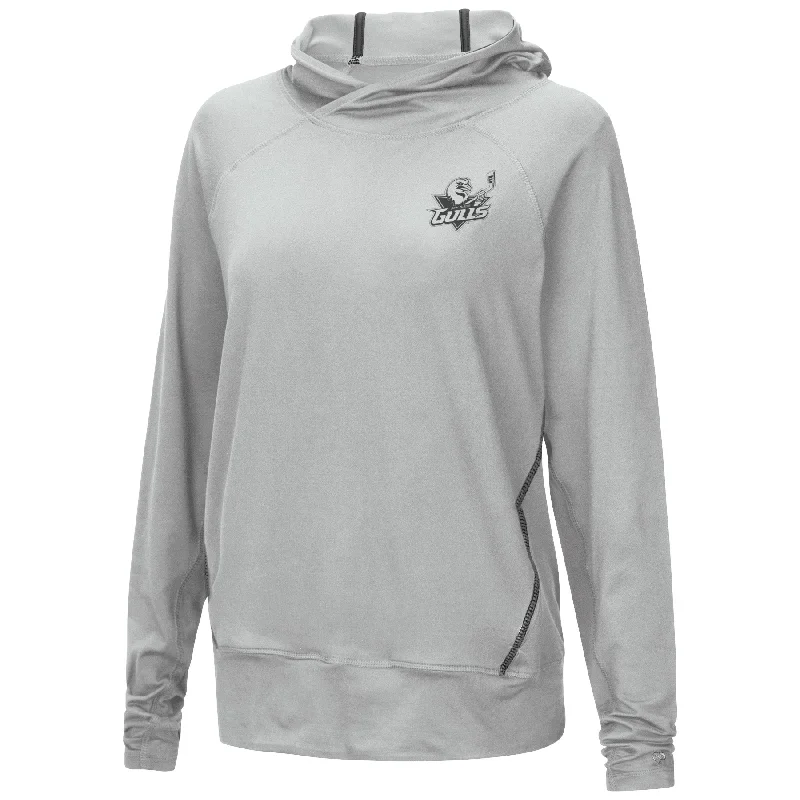 Women's San Diego Gulls Chute Crossneck Pullover Hoodie One Shoulder Top