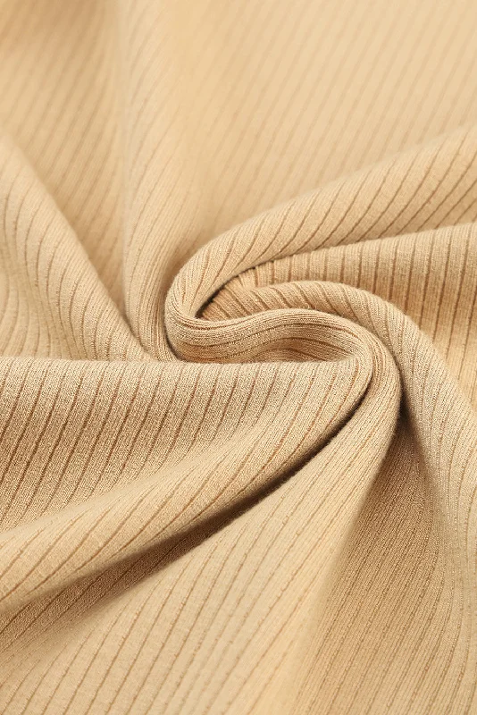 Comfortable Fitted Mock Neck Sweater Toggled Drawstring Belted