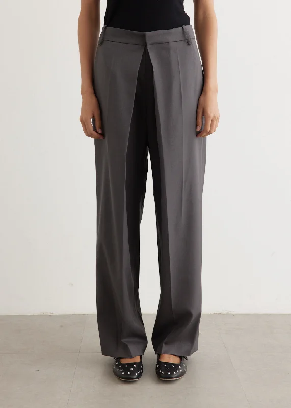 New Deep Tuck Trousers Trousers Elastic Waist Soft