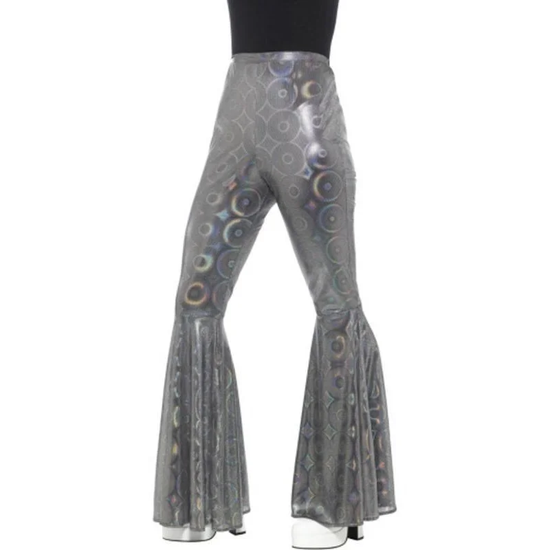 Flared Trousers, Ladies - Silver Trousers chic elegant