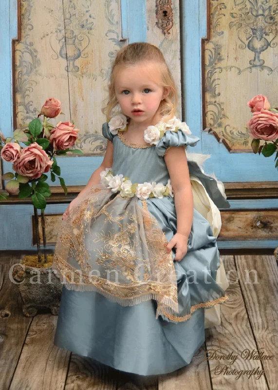 Dusty Blue Princess Renaissance Dress