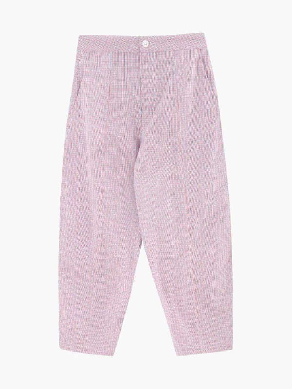 Deep Red & Off White Cutlines Trousers Trousers New Arrival