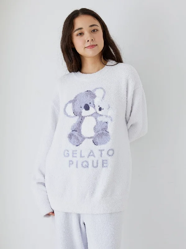 Animal Pullover and Lounge Pants Loungewear Set Box Sleeve Comfort