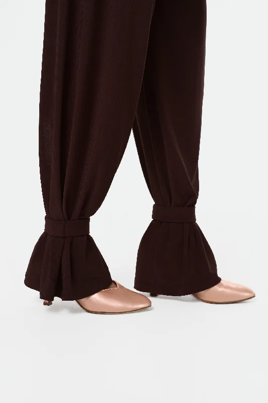 Coffee ankle straps for trousers Trousers Wedding White