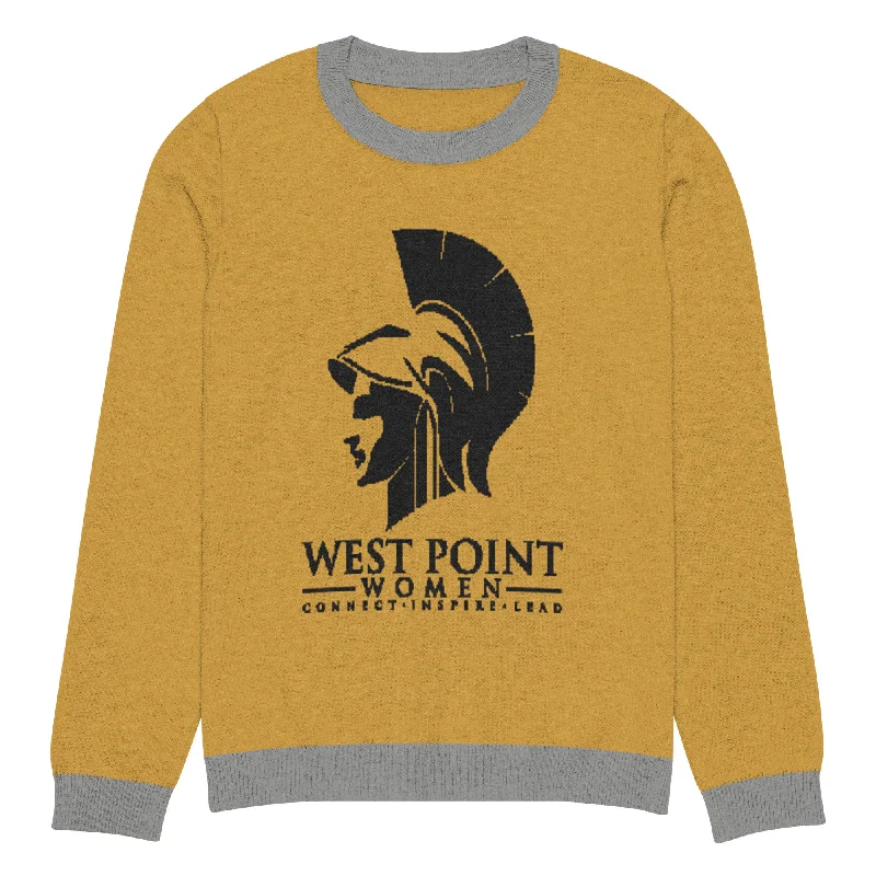 West Point Women Logo Knitted crew neck sweater Stylish Fashionable Trendy