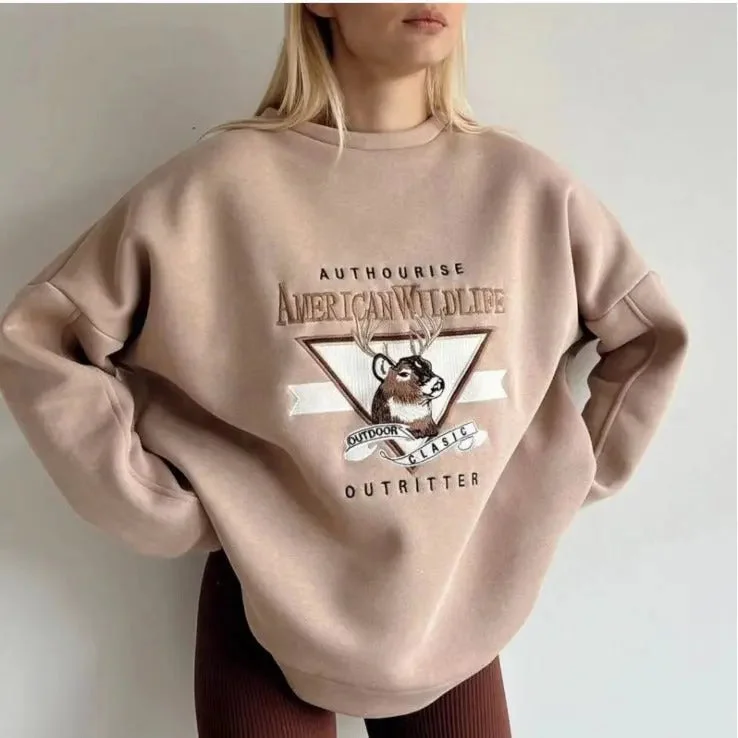 Cozy Deer Sweater Machine Wash Dry Clean Hand Wash