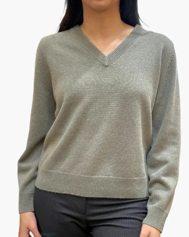 Priya Sweater in Light Army Green Rayon Fabric Velvet Fabric Corduroy Fabric