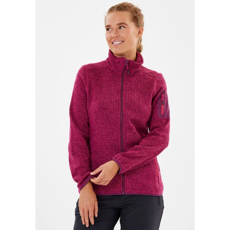 CMP WOMAN KNITTECH FLEECE JACKET - Fucsia-Amaranto Print Jacket Jacquard Jacket Embroidered Jacket